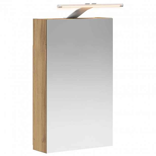 vidaXL Koupelnová zrcadlová skříň Dub artisan 30 x 10,5 x 50 cm