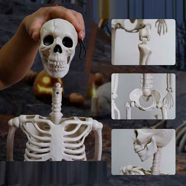 2X Halloweenská Ozdoba Socha Kostra Kostlivec Figura Do Zahrady Realismus