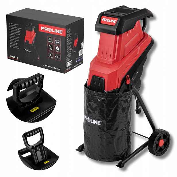 Drtič Větví 2400W, 4500RPM, 40MM, Bag, Proline