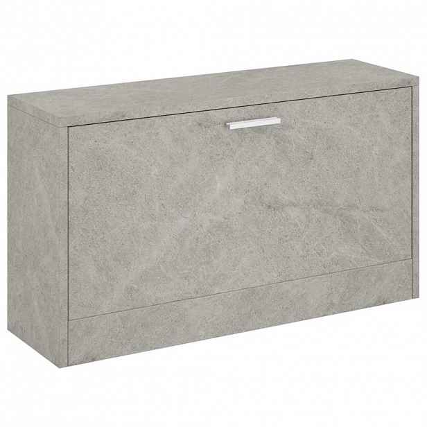 vidaXL Botníková lavice betonově šedá 80 x 24 x 45 cm kompozitní dřevo