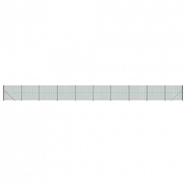 vidaXL Drátěný plot s přírubami zelený 1,8 x 25 m