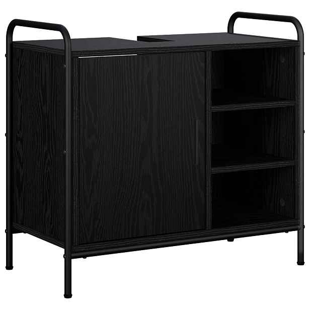 vidaXL Koupelnová skříň Černý dub 65,5 x 34 x 61 cm Kompozitní dřevo