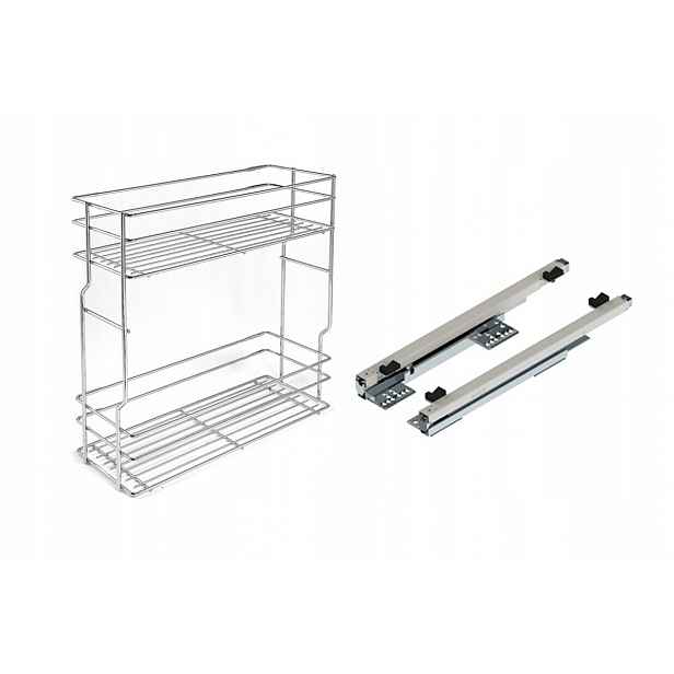 Cargo koš do spodní skříňky 25 cm 250 Chrom 2p s tlumením dovírání Rejs pod závěsKos