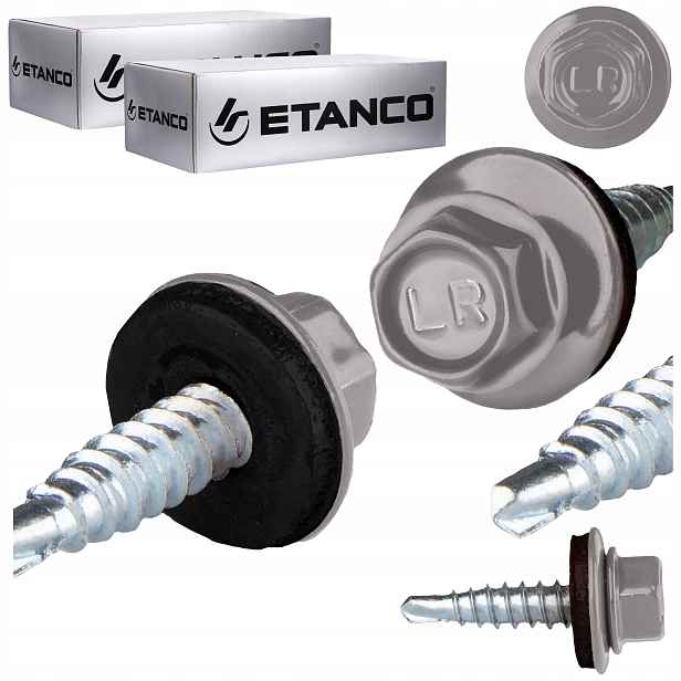 Farmářské vruty 4,8x20 mm Ral 9007 500 ks do plechu sešívačka Etanco GTO2