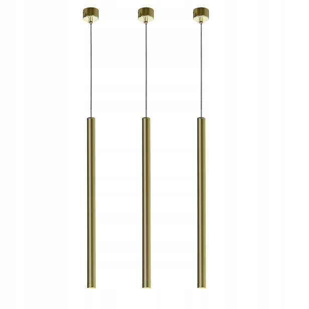 Sada 3 x Závěsná lampa zlatá nad stůl bar ostrov moderní 50 cm