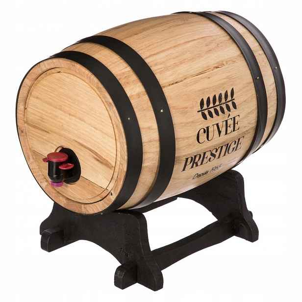 Sud Na Víno S Kohoutkem Dřevěný 5,5 L, Výdejník Na Víno 27 X 18 CM