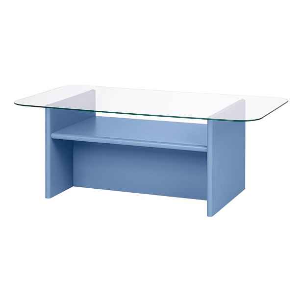 Světle modrý konferenční stolek 63x100 cm Tovo – noo.ma