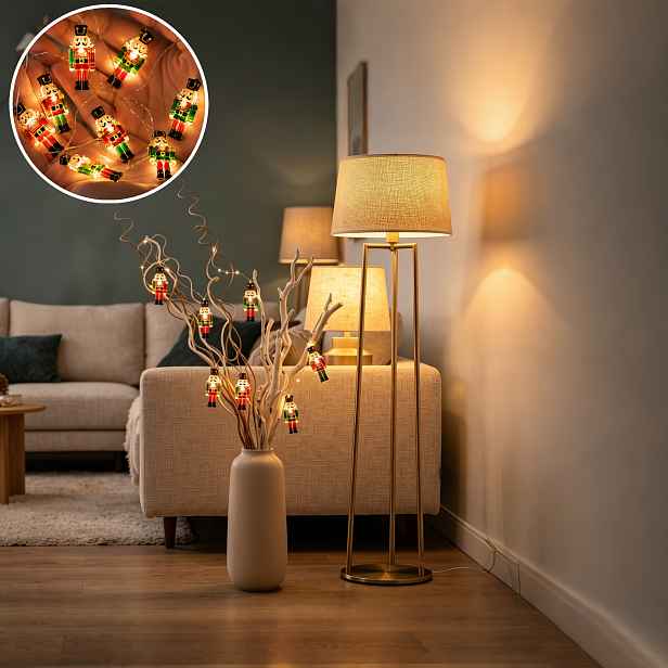 TEMU 202Cm 20-LED Klasické Závěsné Řetězové Světla s Mazlíčka (Teplá Bílá) - Přenosná Dekorativní Světla Vhodná pro Vnitřní Dekorace, Fotografické
