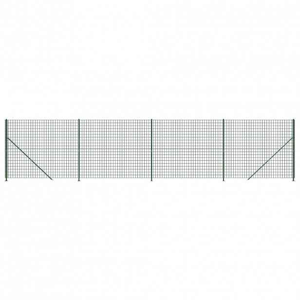 vidaXL Drátěný plot s přírubami zelený 2,2 x 10 m