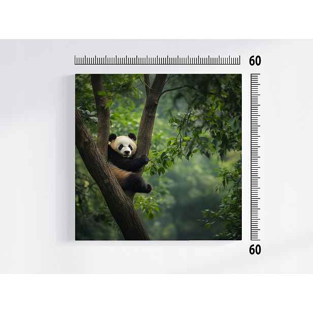 Obraz Na Plátně Canvas Zvíře Příroda Medvídek Panda Strom 60x60