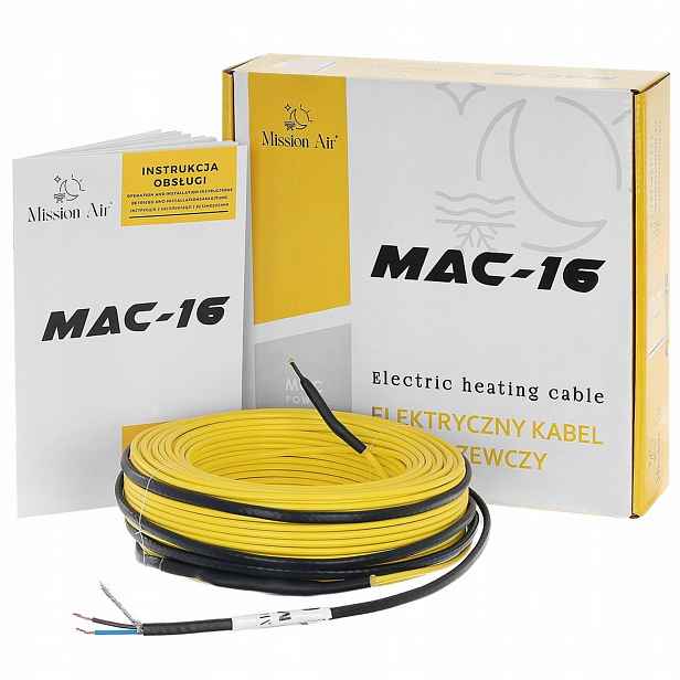 Topný Kabel topný kabel podlahové vytápění Pod Dlaždice MAC-16W 38 m