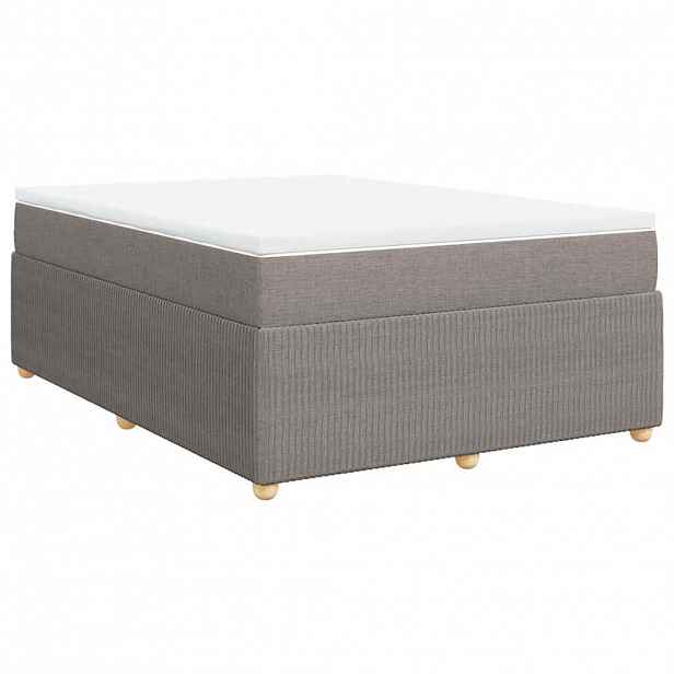 vidaXL Box spring postel s matrací taupe 140x190 cm textil