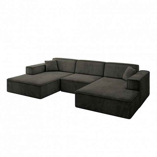ALTDECOR SEDACÍ souprava IREA-U1-v4 – 301 x 165 x 77 cm, černá