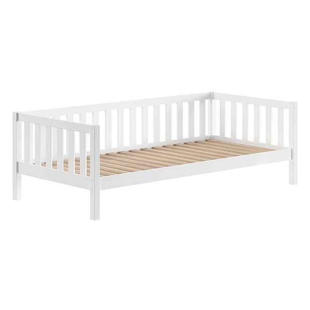 Bílá dětská postel z borovicového dřeva s roštem 90x200 cm Dallas – Vipack