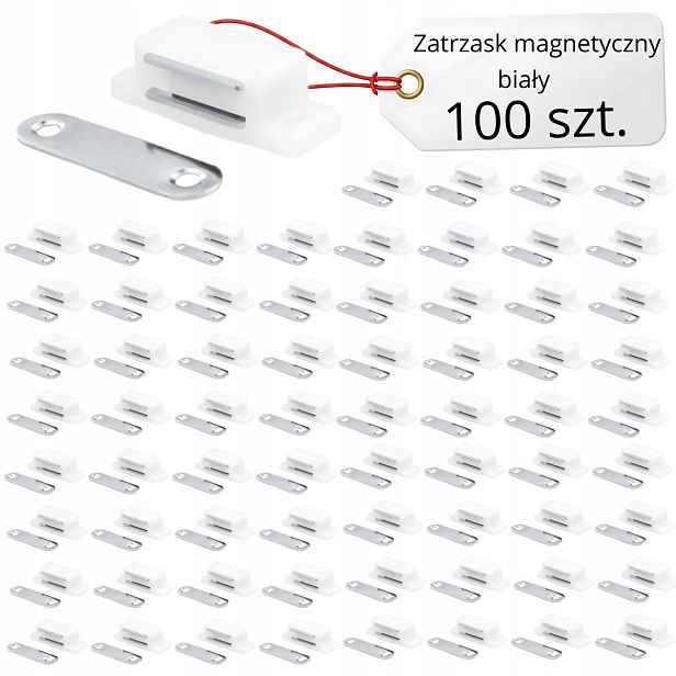 Magnetický Zámek Na Nábytek S Magnetem Bílý Mini 45x15 mm x 100 Ks
