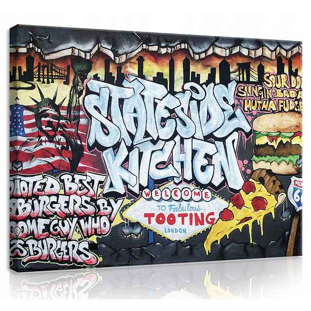 Obraz Na Plátně Plátno 80x60 Graffiti Fast Food