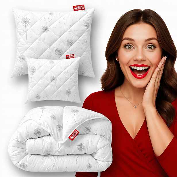 Set Přikrývka 140x200 Polštář 70x80 Antialergický Jasiek Nafukovací