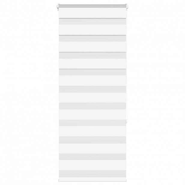vidaXL Zebra roleta bílá 55x150 cm šířka látky 50,9 cm polyester