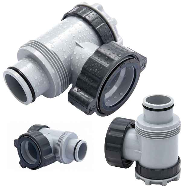 Bestway Bazénový Ventil Kohout Do Bazénu Pro Hadice 38 mm šedý