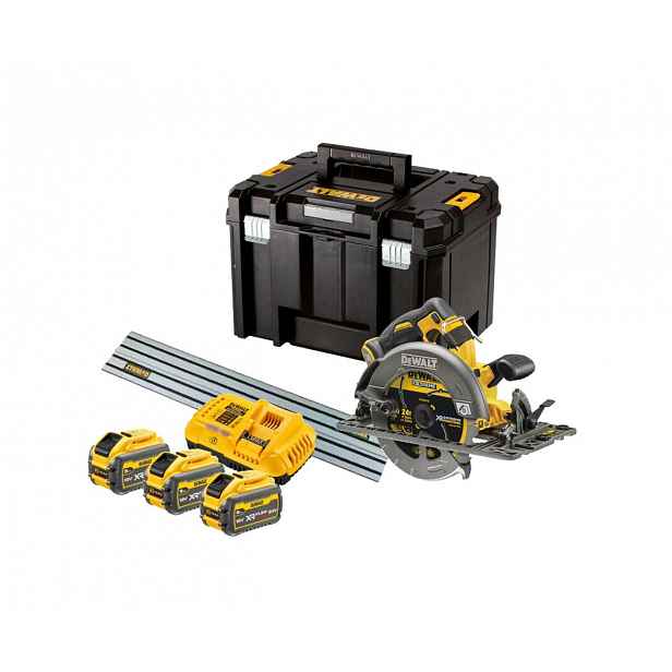 DeWALT - 54V AKU kotoučová pila 190 mm, s příslušenstvím, 3x aku 9,0 Ah Li-Ion, nabíječka DCS579NTA