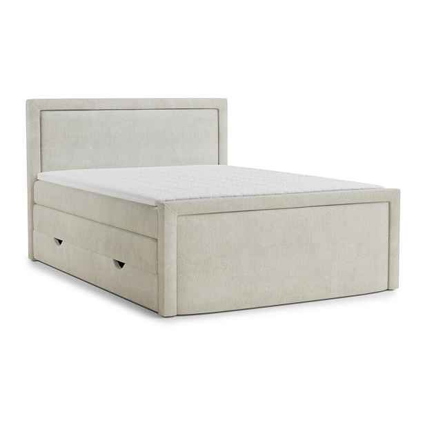 Krémová boxspring postel s úložným prostorem 180x200 cm Fresco – Maison de Rêve