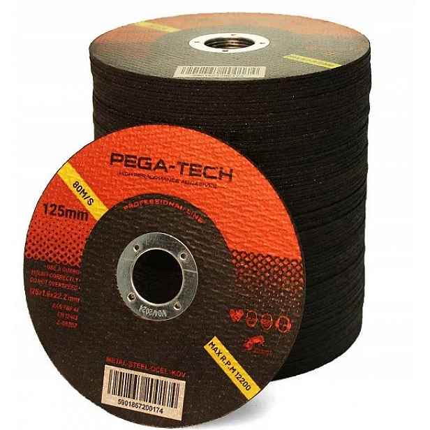 Mjw Kotouč na řezání kovu z nerezové oceli 125 x 1,6 mm, sada 500 ks, brusky