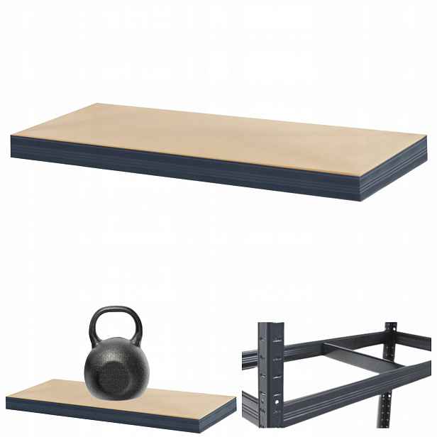 Police pro kovový regál Helios 110x30 cm 1Px175 kg Příčníková Deska Šedá