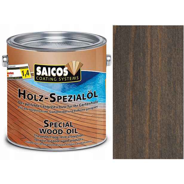 Saicos olej na terasu a nábytek Černý 0180 2,5L
