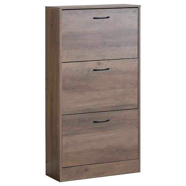 Botník s přihrádkami G1016 ELM, jilmové dřevo