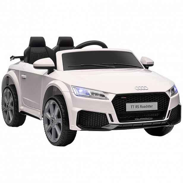 HOMCOM DĚTSKÉ elektrické autíčko 12 V s dálkovým ovládáním 2,4 GHz, hudbou, bílé