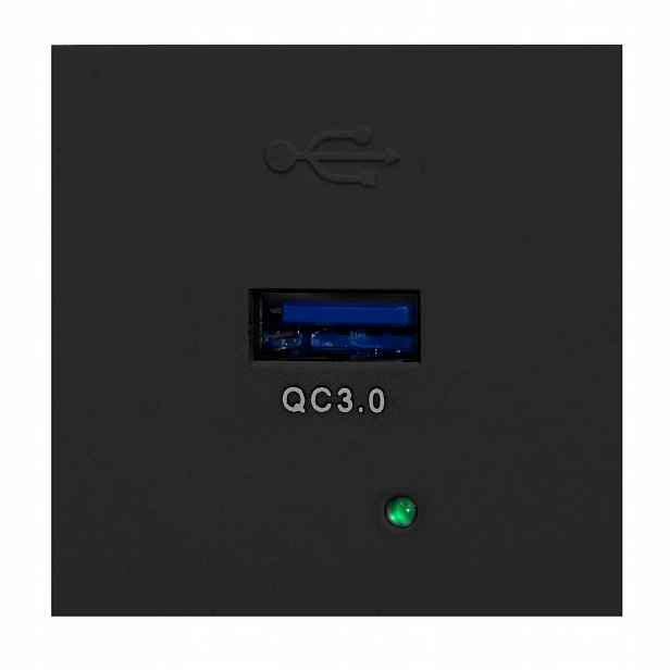 Modul Noen 1xUSB quick charge; 45x45 mm, černý