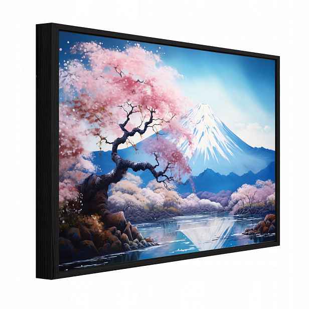 Wallarena ZARÁMOVANÉ obrazy Volcano Fiji Blue 100x70 cm