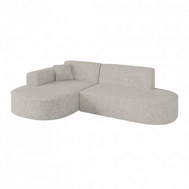 ALTDECOR ROHOVÁ SEDACÍ SOUPRAVA s otomanem vlevo MARI-L1 – 243 x 171 x 79 cm, světle šedá látka