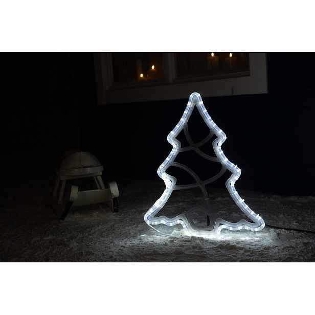 Easy Fix 2D LED světelný stromeček, 49 × 58 × 2 cm, teple bílá, 3D tisk, DZX0091S1