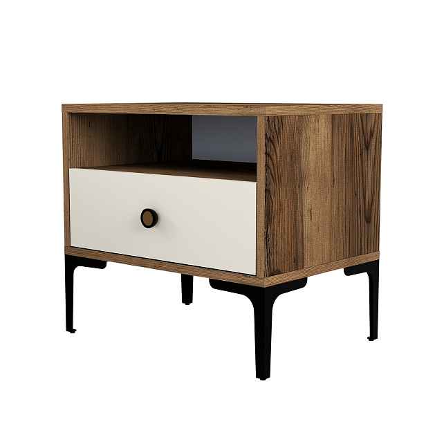 Noční stolek Lizbon Walnut Cream