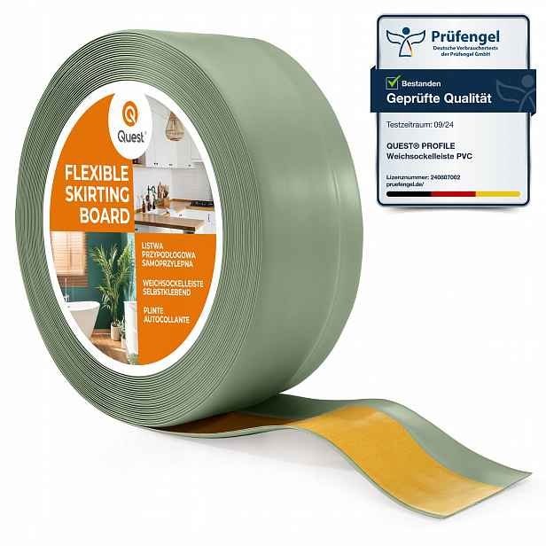 Podlahová lišta samolepicí Pvc 50x20 mm světle zelená 25 m a elastická