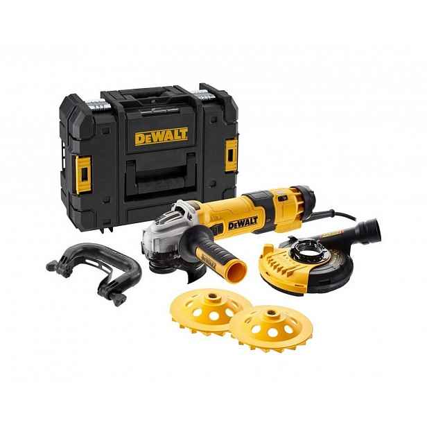 DeWALT - Úhlová bruska 125 mm, 1500 W, s příslušenstvím DWE4257KTA