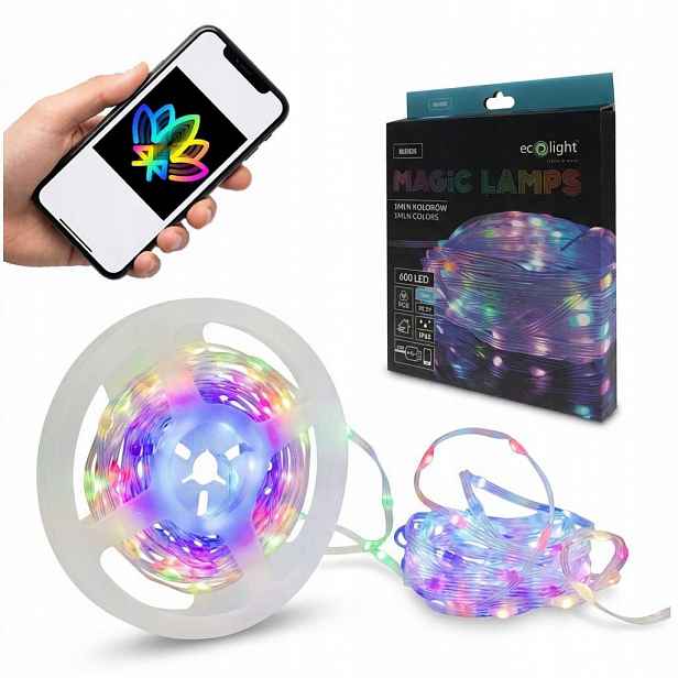 Led vánoční kouzelné osvětlení Rgb Světelný řetěz Venkovní 30 m Bluetooth