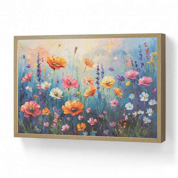 OnlyWow NÁSTĚNNÁ LAMPA S AKUMULÁTOREM Květiny - Příroda - Akvarel - Umění 60x40 cm