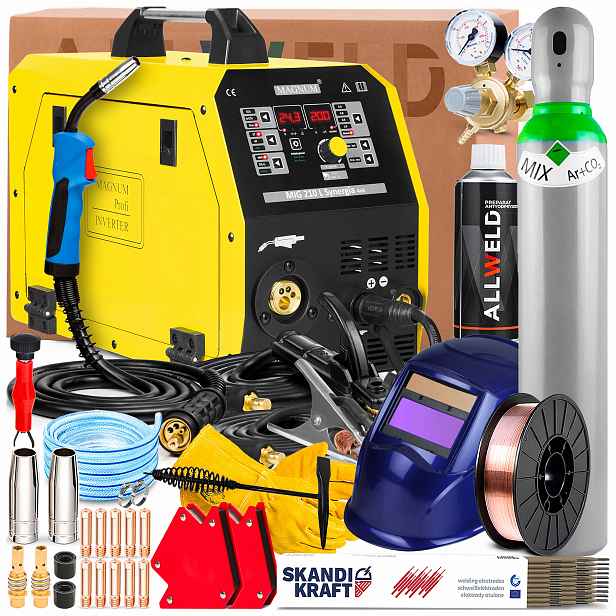 Svařovací Stroj Magnum Mig 210L Synergie 4X4 230V 200A Tig DC Lift Mma 2T/4T Igbt