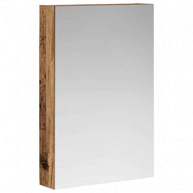 vidaXL Koupelnová zrcadlová skříň Staré dřevo 40 x 10,5 x 60,5 cm