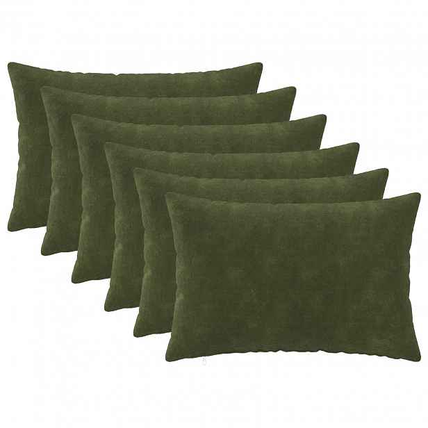 vidaXL Povlak na polštář 6 pcs HEERLEN Zelená 30 x 50 cm