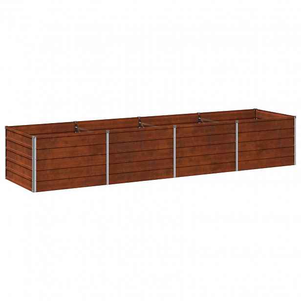 vidaXL Vyvýšený zahradní záhon Rezavá 320 x 80 x 55 cm corton