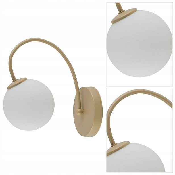Zlaté nástěnné svítidlo Velvet v moderním stylu, plynulé linie v předsíni Sigma Lighting