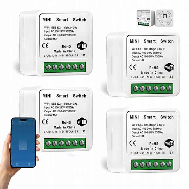 Inteligentní relé Zásuvka Vypínač WiFi Smart Life 4X Vypínač