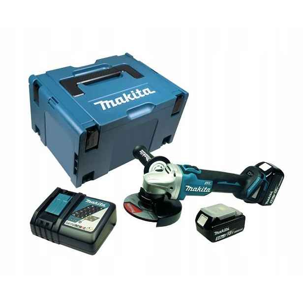 Makita Úhlová Bruska 18V 125 mm 2 x 5,0 Ah Li-io