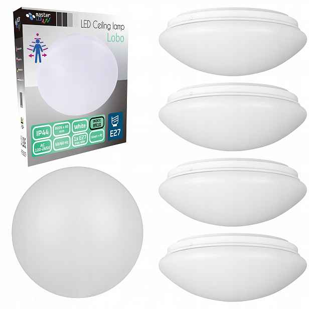 Stropní Svítidlo Led Stropní Masterled Lobo 30 cm Bílý Kulatý Koupelnový E27 4x