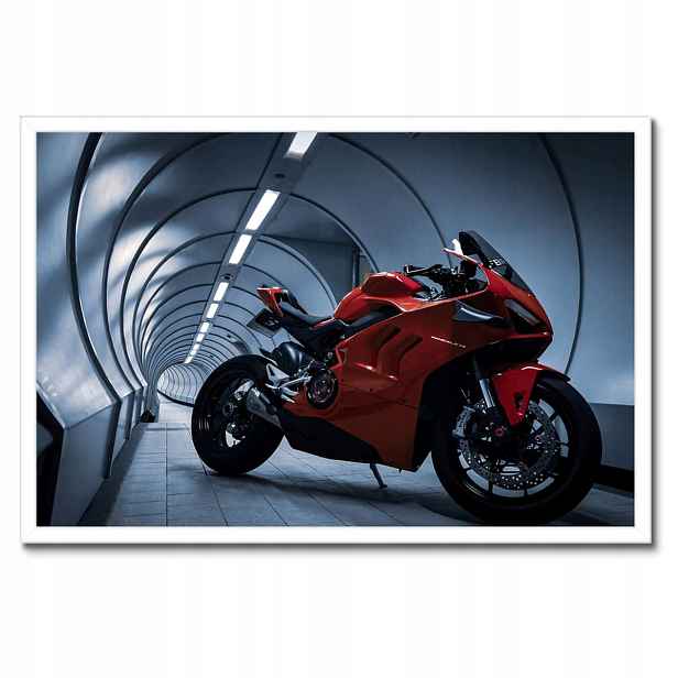 Plakáty v rámu 60x40 Červené Ducati Panigale