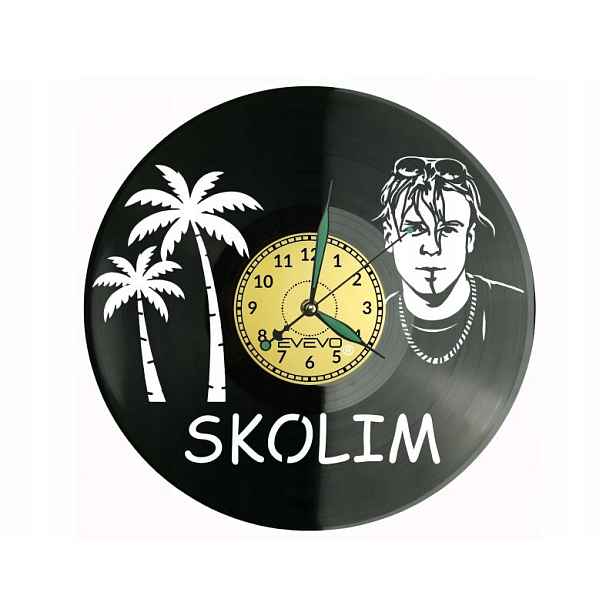 Skolim Dárek Originální dekorace do domu Hodiny z vinylové desky