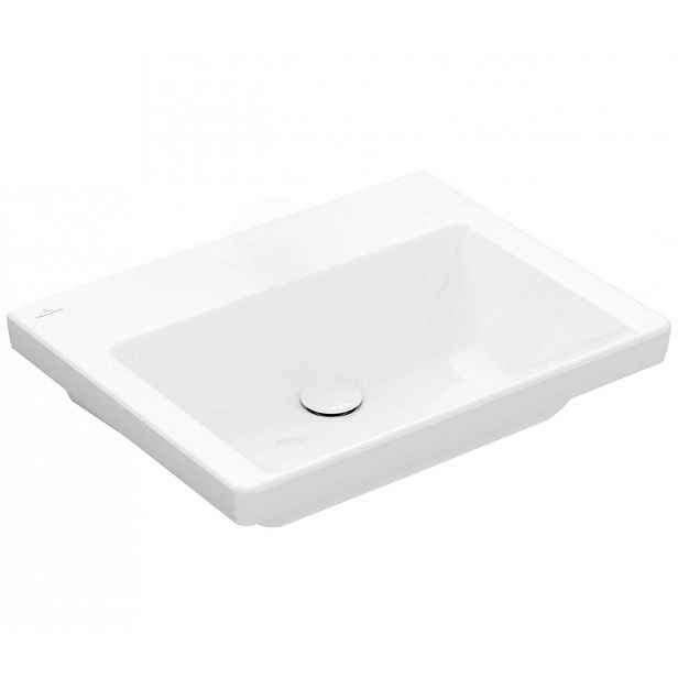Villeroy & Boch Subway 3.0 - Umyvadlo 60x47 cm, bez přepadu, bez otvoru pro baterii, CeramicPlus, Stone White 4A7063RW